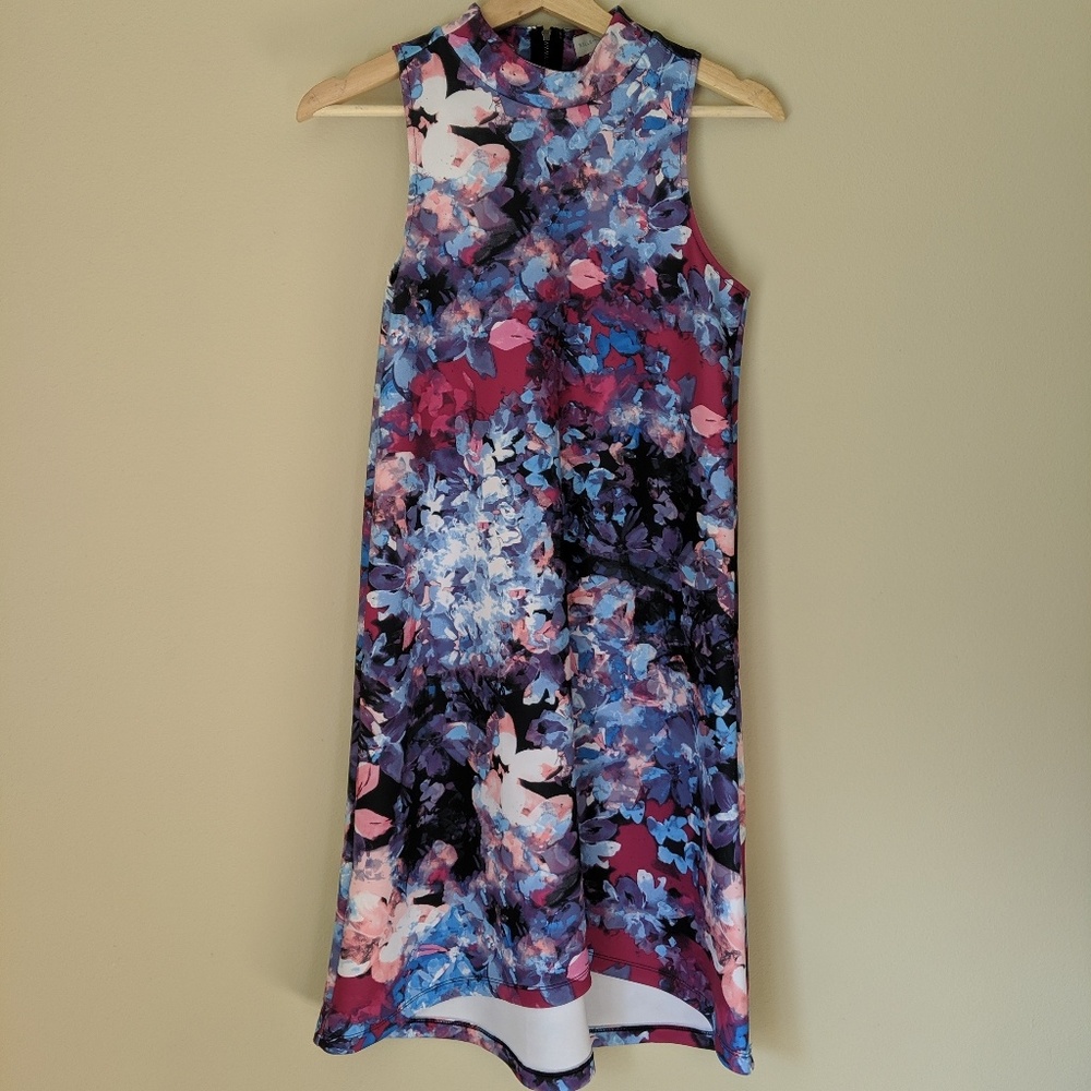 Belle Sky Bright Floral Sleeveless Dress